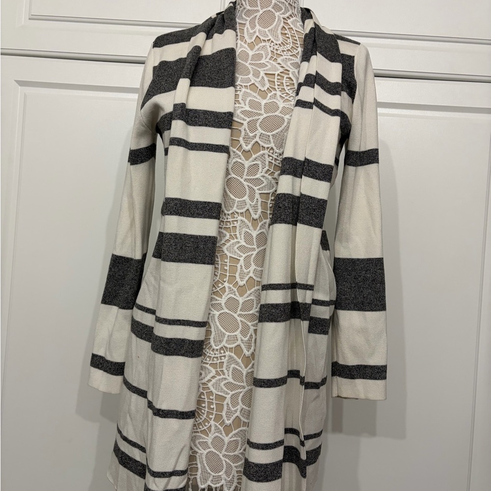 Calvin Klein striped Open-Front Cardigan Sweater